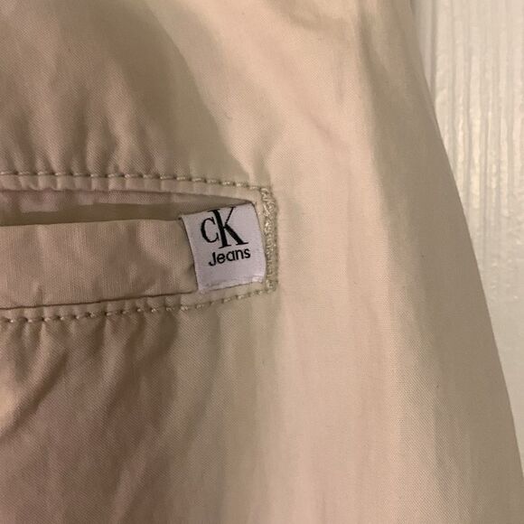 CALVIN KLEIN PANTS HIGH WAISTED WIDE LEG PLEATED CREAM KHAKIS SZ 2 NWT - Picture 8 of 9